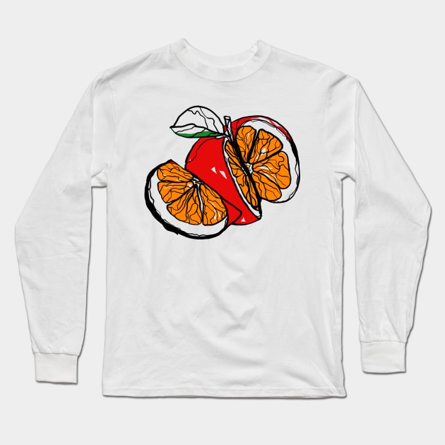 Single Line - This is an Apple Long Sleeve T-Shirt by MaxencePierrard